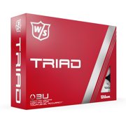 (2 pack) Wilson Staff Triad Golf Balls, White, 12-Pack
