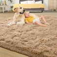 thumbnail image 4 of Super Soft Fluffy Rug for Bedroom, Modern Shaggy Rug Fuzzy Kids Rug for Living Room, Plush Indoor Nursery Home Decor Rug with Non-Slip Bottom, Beige, 6 X 9 Feet, 4 of 16