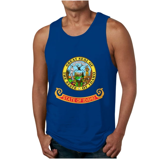 Tejiojio Big & Tal Nouvelle Mode Décontractée Gilet d'Été Ample pour Homme Imprimé Sport à Col Rond Caractéristiques