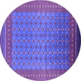 thumbnail image 1 of Ahgly Company Indoor Round Oriental Purple Industrial Area Rugs, 4' Round, 1 of 4