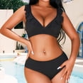 thumbnail image 2 of Afdoent Women's Bikini Sets Women High Waisted Bikini Push Up Two Piece Swimsuits Vintage Retro Ruched High Waist Print Bikini Set Beachwear, 2 of 9
