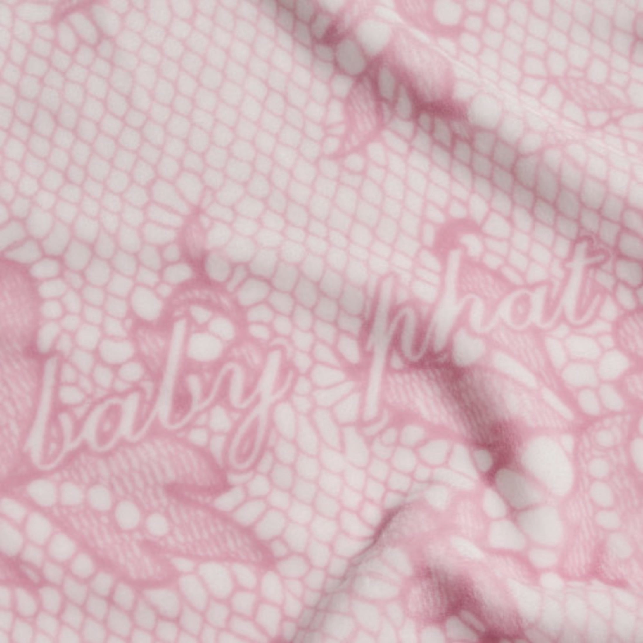 Baby Phat Oversized Plush Throw Blanket 60" x 70", Script Lace Pink