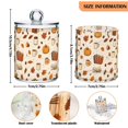 thumbnail image 5 of Yayeee 2 Pack Qtip Holder Bathroom Cotton Swab Canister with Lid Clear Dispenser Set, Fall Beige Pumpkin, 5 of 6