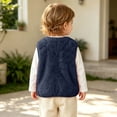 thumbnail image 3 of Toddler Girls Boys Sherpa Fleece Vest Lightweight Fall Winter Warm Sleeveless Outerwear Jacket with Pockets Fuzzy Cute Bear Jackets 3M-3T, 3 of 8