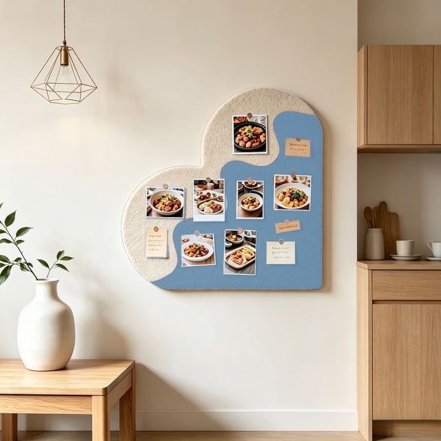 Heart-Shaped Felt Bulletin Board,Felt Memo Notice Panel for Photo Memo,Display Pin Board for Office for Home Office Wedding Birthday Decor,15.74x15.74x0.31 in