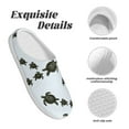 thumbnail image 5 of Wukai Sea Turtle Print Women's Indoor Bedroom Slipper Slip On Shoes, Unisex House Shoes with Anti-Skid Sole for Men, Gift for Women Men-11, 5 of 7