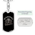 thumbnail image 2 of Life Is Better On A Bikers Stainless Steel or 18k Gold Premium Swivel Dog Tag Keychain, 2 of 10