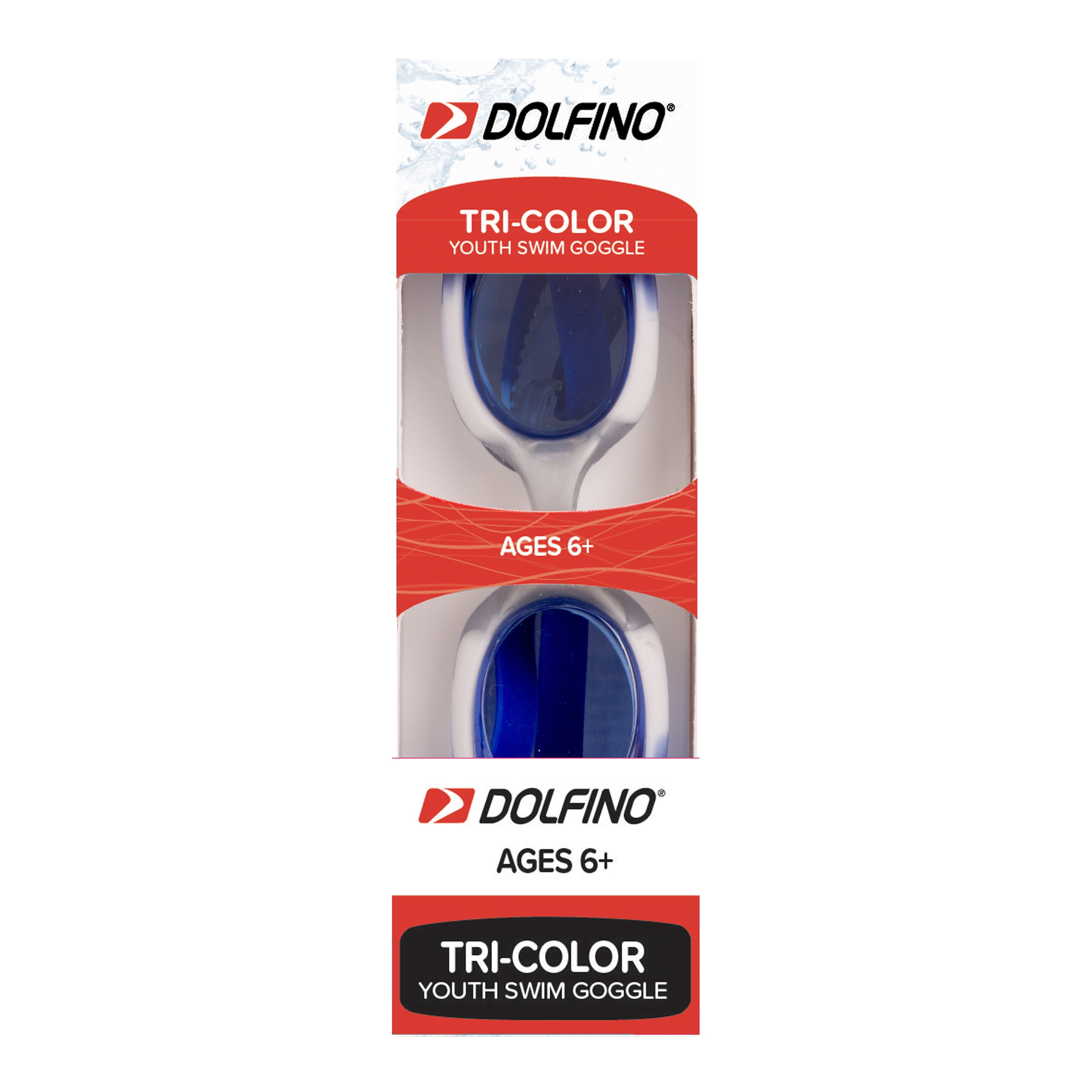 Dolfino Youth Challenger Swimming Sport Silicone Goggles, Blue