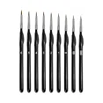 thumbnail image 1 of Juego de pinceles para pintar con detalles, pinceles finos en miniatura, pinceles para pintar con detalles para acrílico, acuarela, óleo, cara, uñas, dibujo lineal, 9 piezas (negro) -, 1 of 7