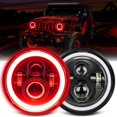 thumbnail image 1 of Faro delantero UNI-SHINE Red Halo LED de 7 pulgadas para Jeep Wrangler, 1 of 8