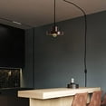 thumbnail image 4 of Kiven Pendant Light Equipped with Dimmable Lighting Wire（177.16 inches）,E26 1-Light Wood Grain Color Small Chandelier Simple Nordic Decorative for Study Bedroom Hotel-E Style(Bulb Not Included), 4 of 5