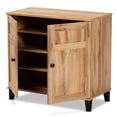 thumbnail image 5 of Baxton Studio Glidden Modern and Contemporary Oak Brown Finished Wood 2-Door Shoe Storage Cabinet, 5 of 12