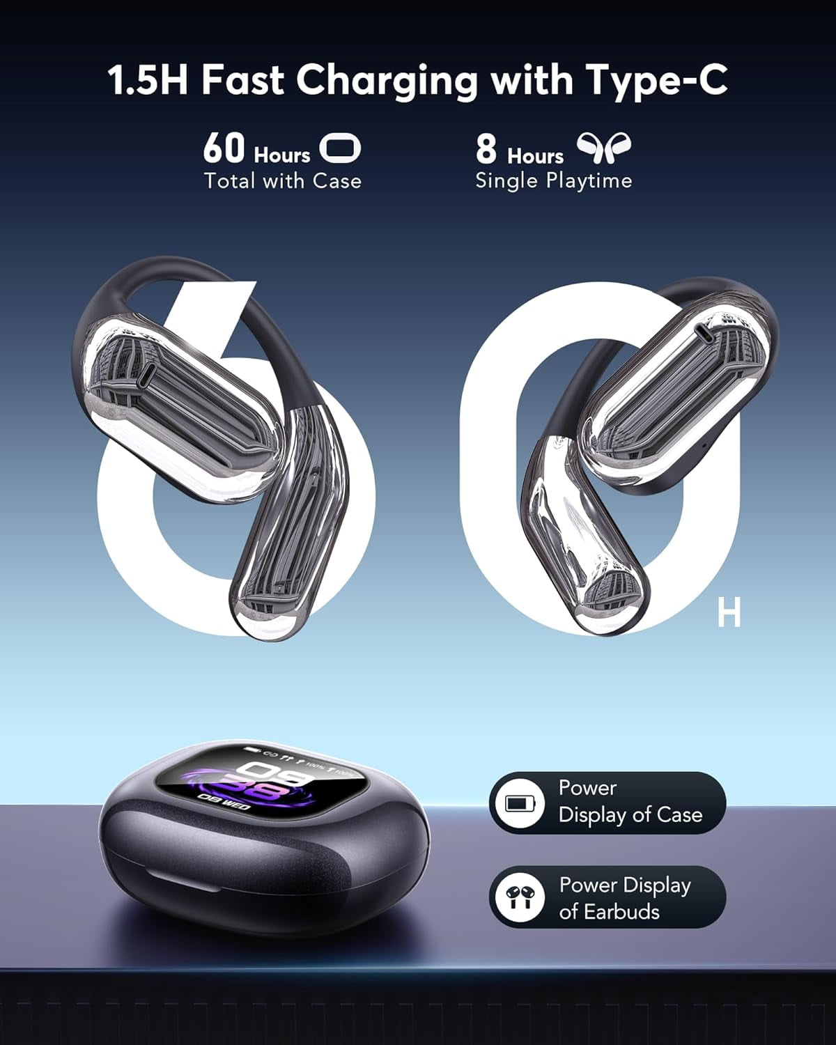 Flaiao AI Translator Earbuds - 144-Language Real-Time Translation | Bluetooth 5.4 for iOS/Android | Touchscreen Control | Travel & Business Essential