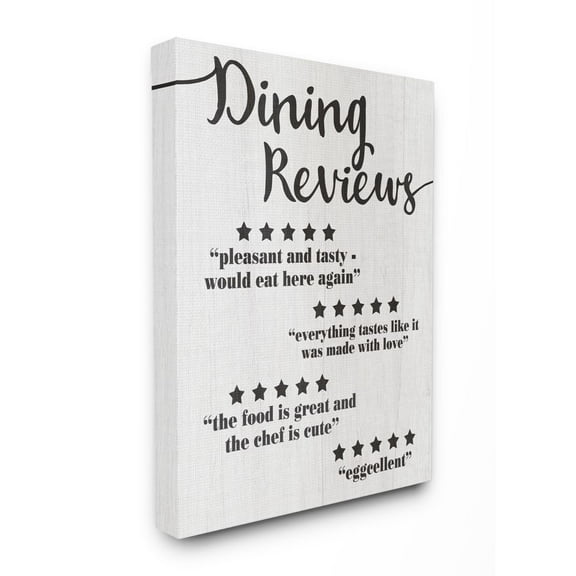 Stupell Industries Dining Reviews Five Star Kitchen Funny Word Design Canvas Wall Art by Daphne Polselli