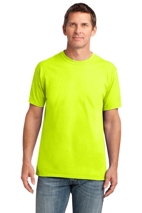 G420 Adult Performance Adult 5 oz. T-Shirt, Safety Green, XL, Pack Of 10, Mens Workout Shirts