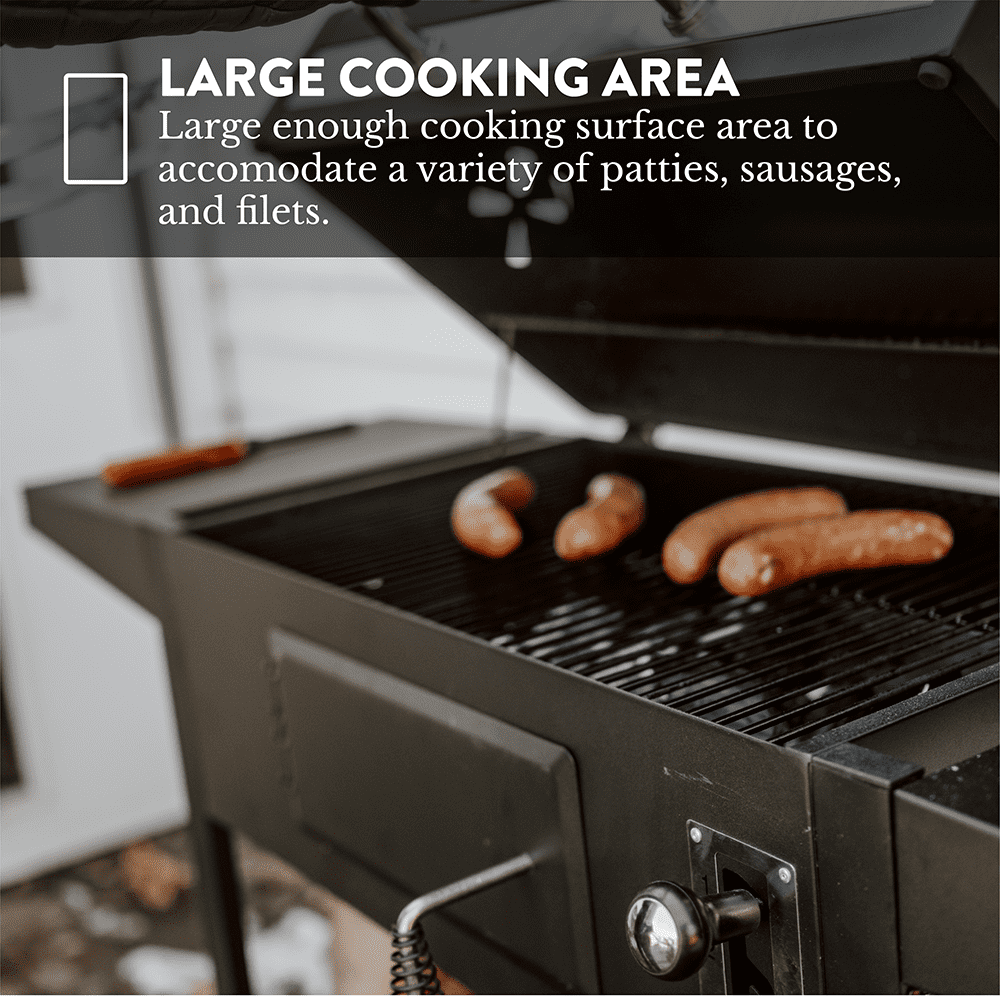 GasOne Charcoal Grill – 24-inch BBQ Charcoal Grill – Charcoal Smoker with Multiple Tier Heat Control