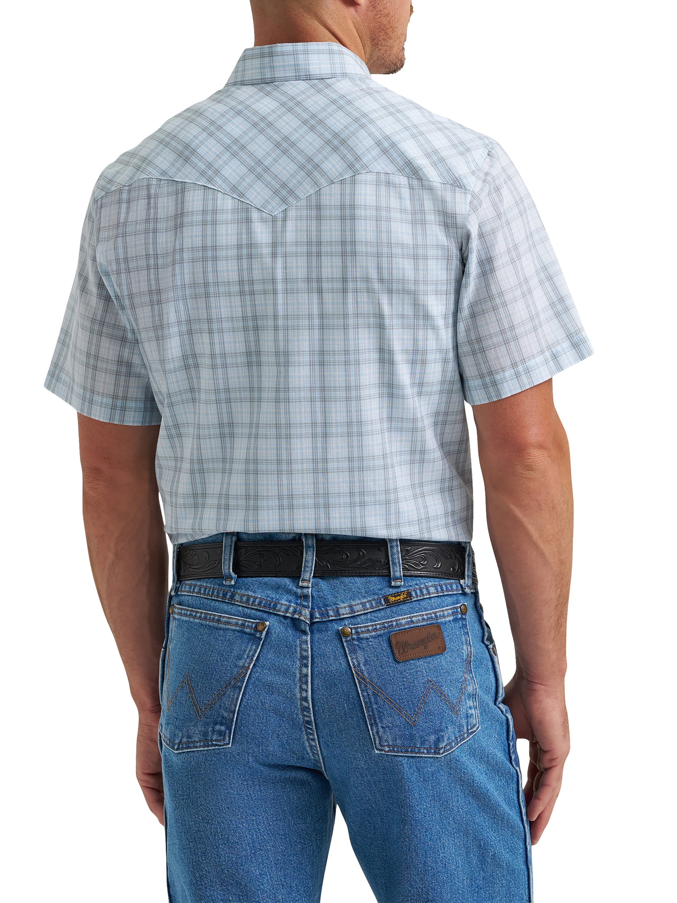 Wrangler® Men's and Big Men's Regular Fit Short Sleeve Western Shirt, Sizes S-5XL