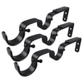 thumbnail image 3 of 3pcs Curtain Rod Bracket Double Curtain Bracket Wall Mount Bracket Adjustable Curtain Rod Window Hardware, Cam Black, 3 of 10