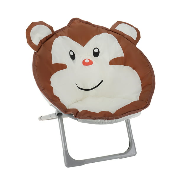 Portable Kids Folding Saucer Padded Moon Chair, Papasan