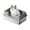 Gray 50*35*22CM, variant on Garvee 50cm Semi-Closed Cat Litter Box, PP & Stainless Steel Design, 50*35*22CM Grey