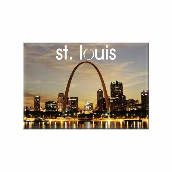 St. Louis Skyline and Gateway Arch Magnet