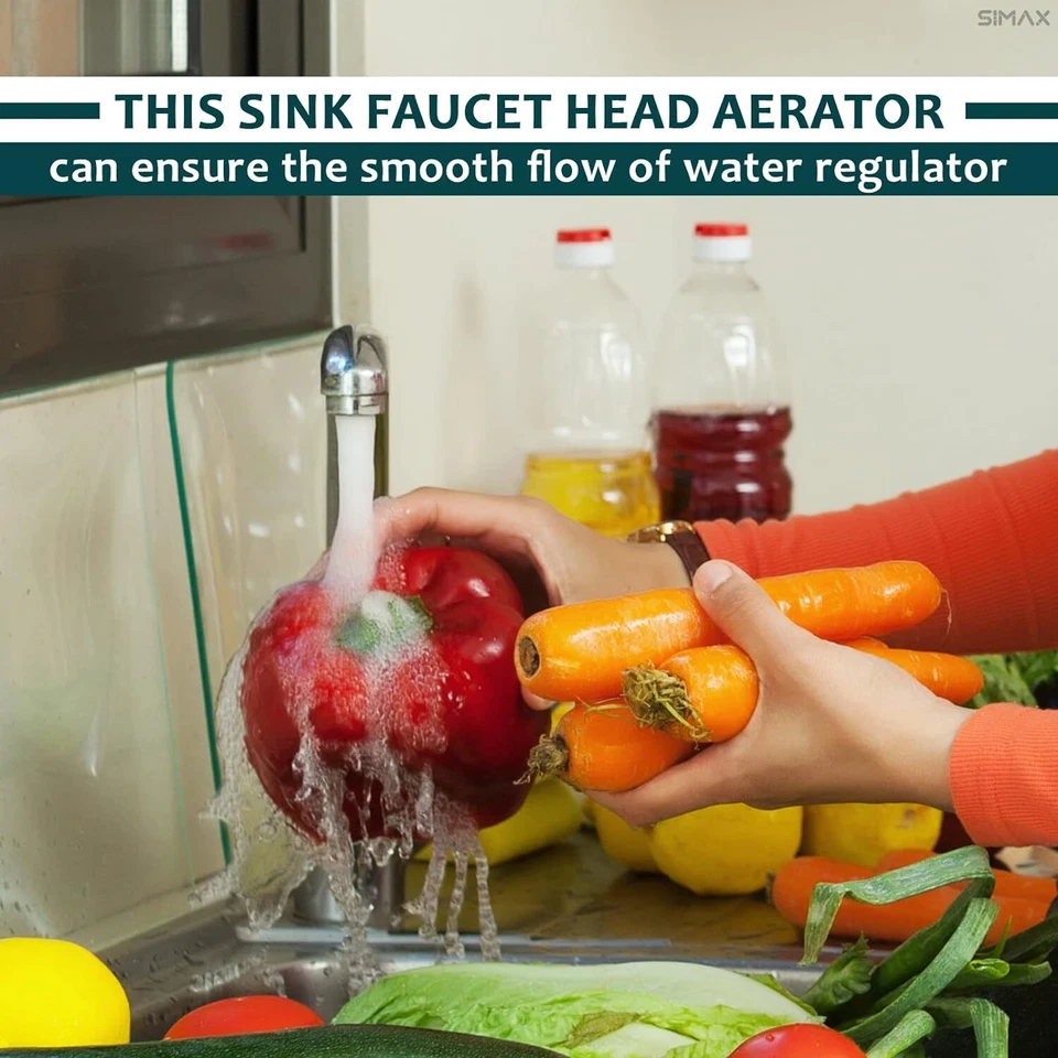 Brass Kitchen Faucet Water Aerator 4 Pack Easy Install Stylish Water Saver