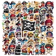 thumbnail image 3 of 35pcs-50pcs Colorful Kids Stickers Pirate Animal Stickers Skull Pack for Luggage Phone Laptop, 3 of 9
