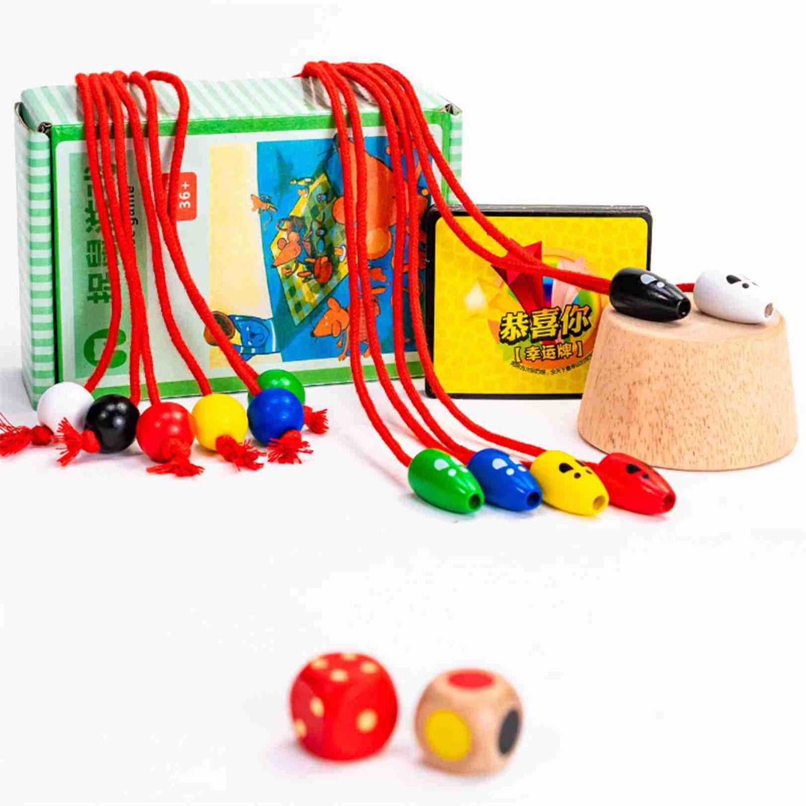 Wooden Mouse Catching Game Innovative Children Interactive Toy Desktop Games 