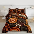 thumbnail image 2 of Homewish Female Men Women Rustic Bohemian Floral Full Size Comforter Sets 3-Piece,Chic Flowers Blossoms Bedding Comforter Set,Retro Vintage Exotic Style Lightweight Bedding Sets, 2 of 8