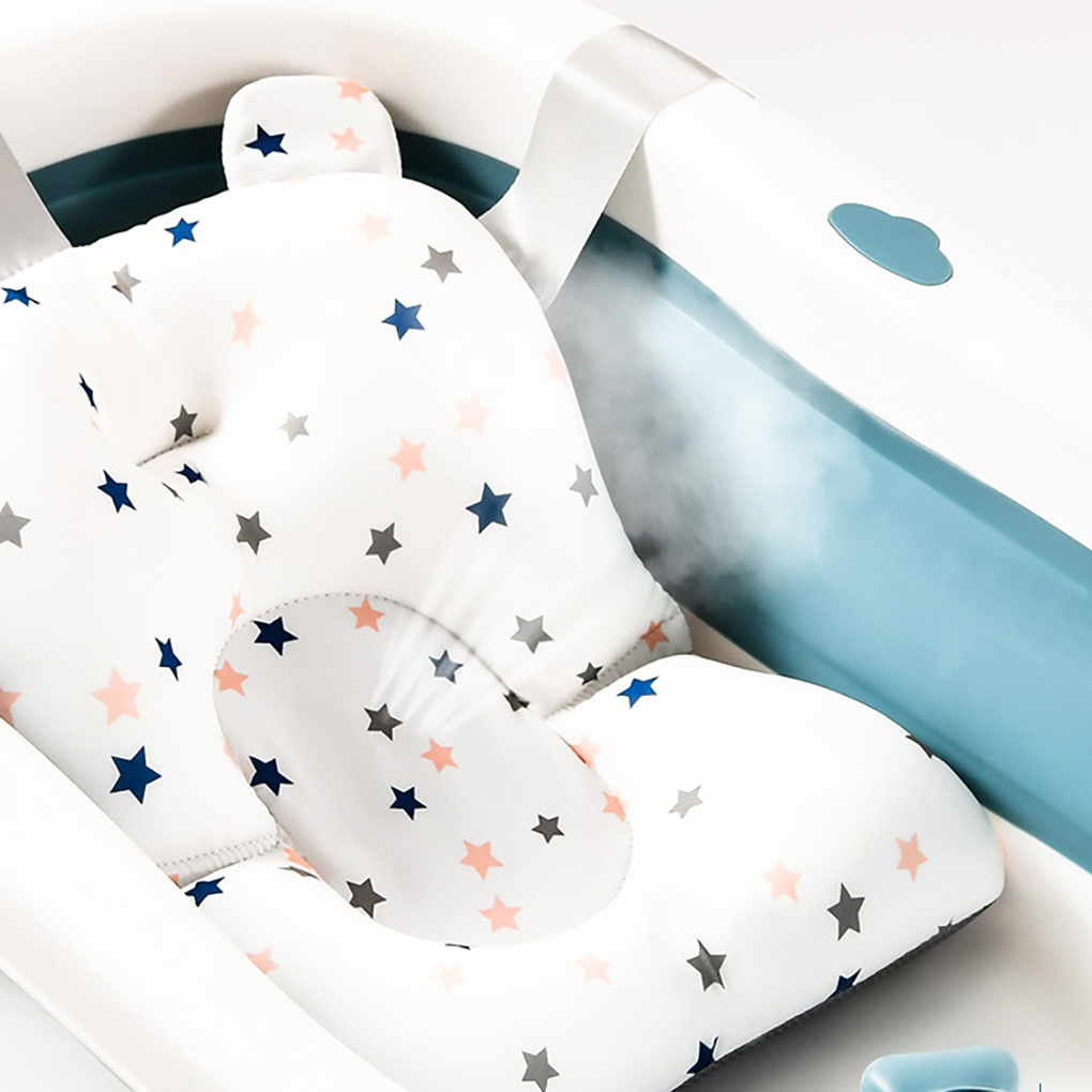 Bathtub Pillow Rest Baby Bath Pad Non-Slip Infant Tub Cushion for Bathing Neck Back Support
