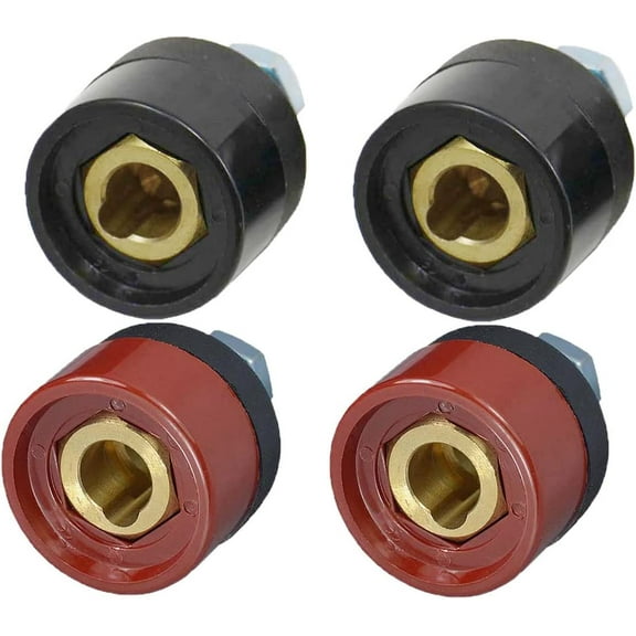 RIVERWELD TIG Welding Cable Panel Connector-plug and Socket Dinse Dinze Quick Fitting 315Amp DKZ35-50 Red Black 4pcs