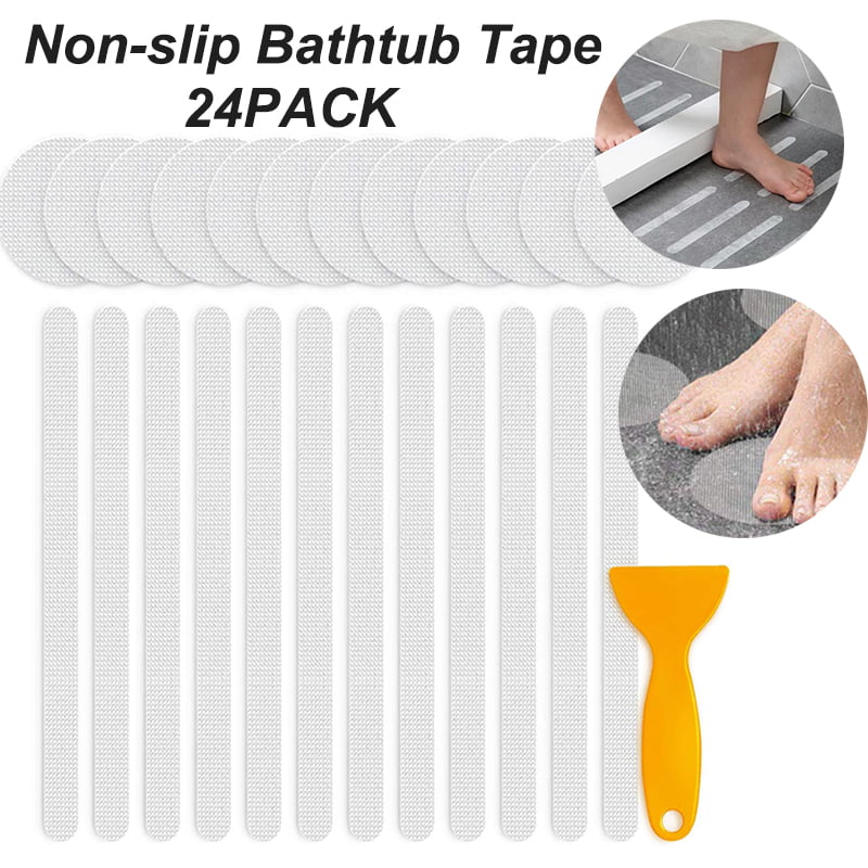 24pcs Anti-slip Non Slip Strips Safety Adhesive Tape StickerS for Stairs Bathtub 