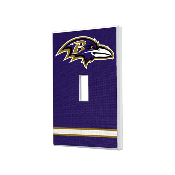 Baltimore Ravens Stripe Single Toggle Light Switch Plate