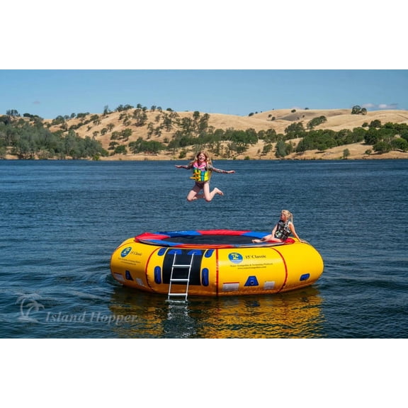 Island Hopper 15' Classic Water Trampoline Yellow