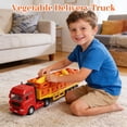 thumbnail image 3 of Large Inertial Transport Truck Toy for City Simulation, Fruit and Vegetable Trailer Model Vehicle, Big Carrier Truck for Educational Play, 3 of 5