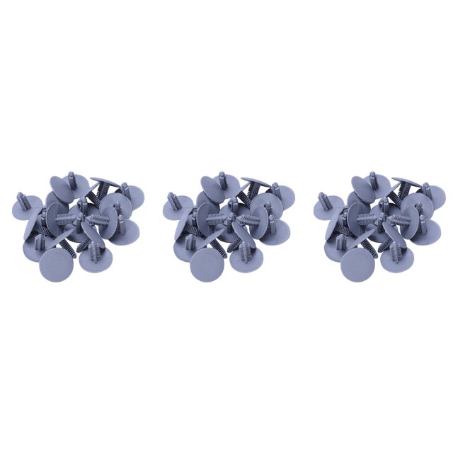 60 Pieces Gray Plastic Mat Against Vehicle Splash Model Clips 7mm x 16mm x 24mm