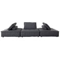 thumbnail image 5 of Diamond Sofa PLATFORMLGGR3PC 79 x 41 x 34 in. Platform Square Modular Lounger, Grey Fabric - 3-Piece, 5 of 6