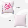thumbnail image 3 of LNWH Decorative Pillow Covers, Valentine's day, heart, i love Square Sofa Decorative Knit Pillow Case, 24"x24", 3 of 8