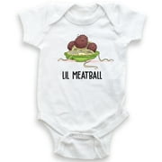 Lil Meatball - Spaghetti and Meatballs - Baby Bodysuit - Unisex Clothing - Baby Boy Girl - Cute Foodie Bodysuit