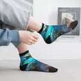 thumbnail image 4 of Salouo Underwater Fish Turtle Pattern Unisex Middle Tube Socks,Middle-Finger Knee High Socks Over The Calf Tube Stocking Crew Stockings for Women and Men Tube Socks, 4 of 8