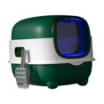 thumbnail image 2 of Caja de arena para gatos con capucha y orinal con tapa, bandeja de arena para mascotas fácil de limpiar, inodoro para gatos cerrado y cubierto , Verde, 2 of 8