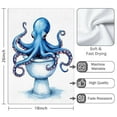 thumbnail image 3 of 2 Pcs Funny Kitchen Towels,Blue Octopus on Toilet Microfiber Dish Towels,Kitchen Tea Towels,Kitchen Towel Set (18" X 26"), 3 of 3