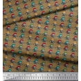 thumbnail image 2 of Soimoi Poly Georgette Fabric Crossbone & Skull Halloween Print Fabric by The Yard 52 Inch Wide, 2 of 3
