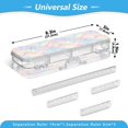 thumbnail image 3 of Plastic Pencil Box Large Capacity Pencil Boxes Clear Boxes with Snap-Tight Lid Stylish Office Supplies Storage Organizer Box Cute Pastel Rainbow Background, 3 of 7