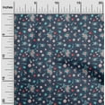 thumbnail image 1 of oneOone Polyester Lycra Dark Navy Blue Fabric Florals Craft Projects Decor Fabric Printed By The Yard 56 Inch Wide, 1 of 4