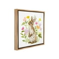 thumbnail image 4 of Stupell Industries Bunny in Spring Nature Animals & Insects Painting Brown Floater Framed Canvas Art Print Wall Art, 25 x 25, 4 of 10
