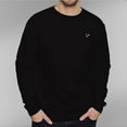 thumbnail image 2 of Men's 330g 100% Cotton Dropped Shoulder Crew Neck Sweatshirt-Black Cat, 2 of 15