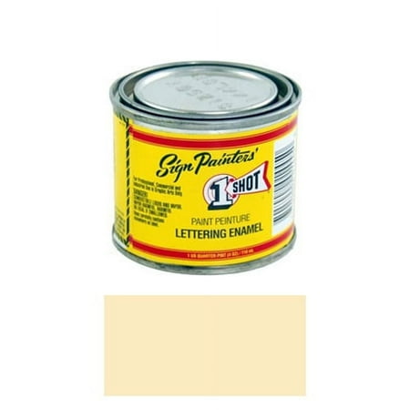 1/4 Pint 1 Shot IVORY Paint Lettering Enamel Pinstriping & Graphic Art