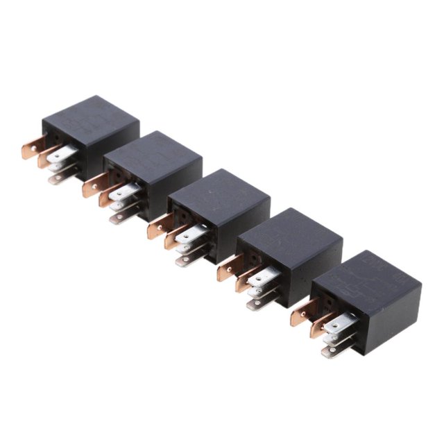 5 piezas 5 polos relés automotrices de plástico que convierten accesorios de vehículos DYNWAVEMX Relé de conmutación micro