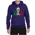 thumbnail image 2 of Wild Bobby Mexican King Latin Pride Unisex Graphic Hoodie Sweatshirt, Purple, XX-Large, 2 of 5